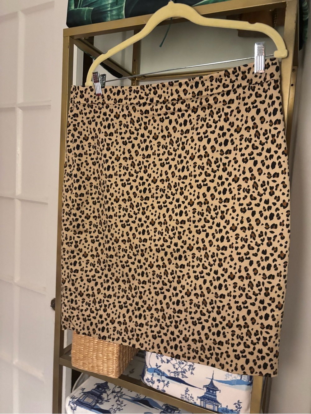 J. Crew Leopard Print Skirt in Tan and Black